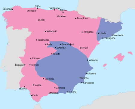 Η Ισπανία την άνοιξη του 1938/ πηγή: Wikipedia, χρήστης grandiose